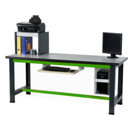 Etabli informatique simple gris et vert