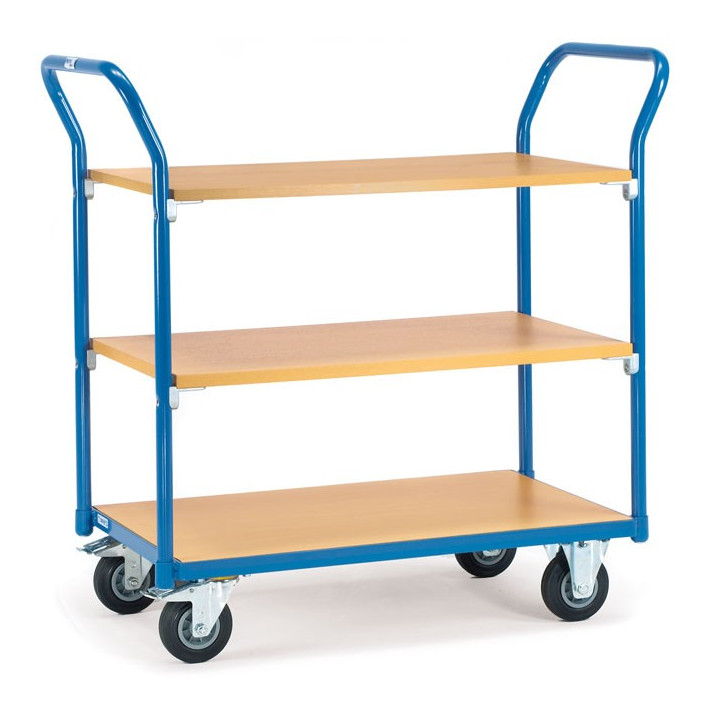 Chariot à 3 plateaux bois