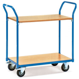 Chariot à 2 plateaux bois