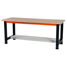Etablis simples gris et orange avec tablette basse
