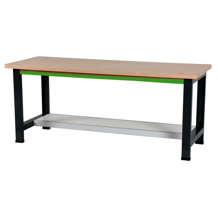 Etablis simples gris et vert avec tablette basse