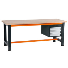 Etablis gris et orange avec coffre 3 tiroirs